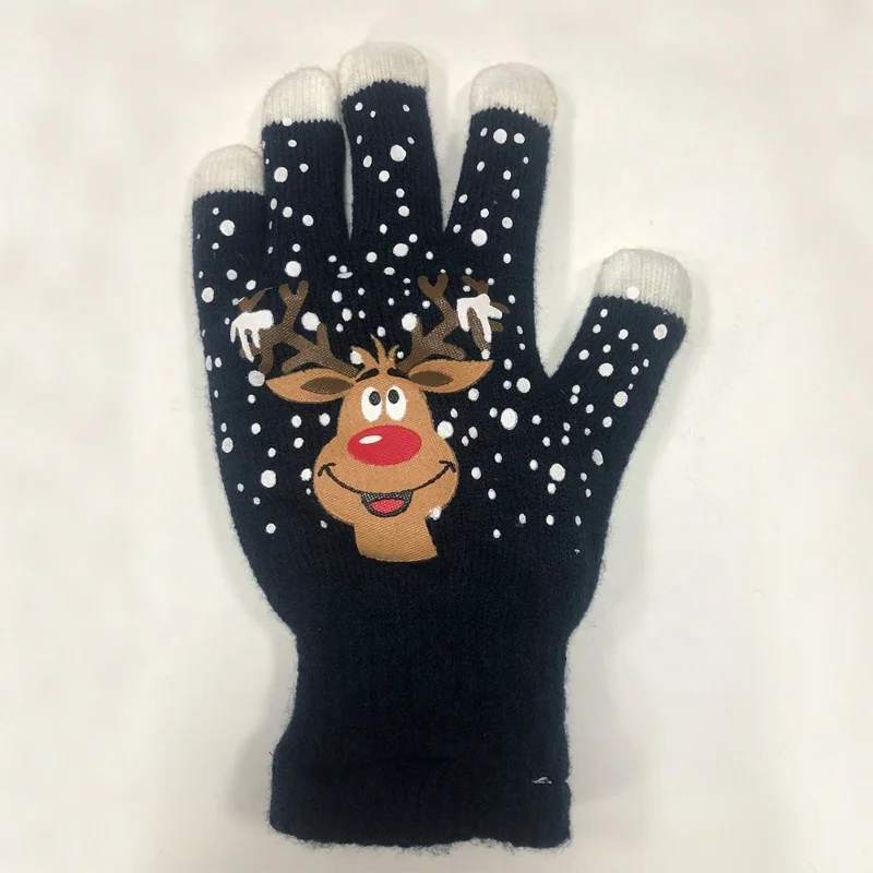 
Cowinner Customized Reindeer Light Up Glow Gloves For Christmas Xmas Flashing LED Warm Gloves With Lights 