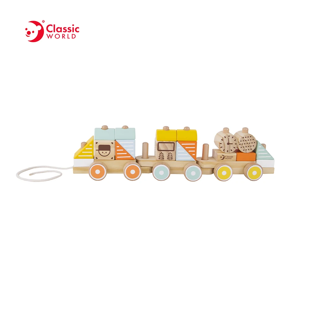 New Toys 2020 Kids Learning Wood Toys Pull Train