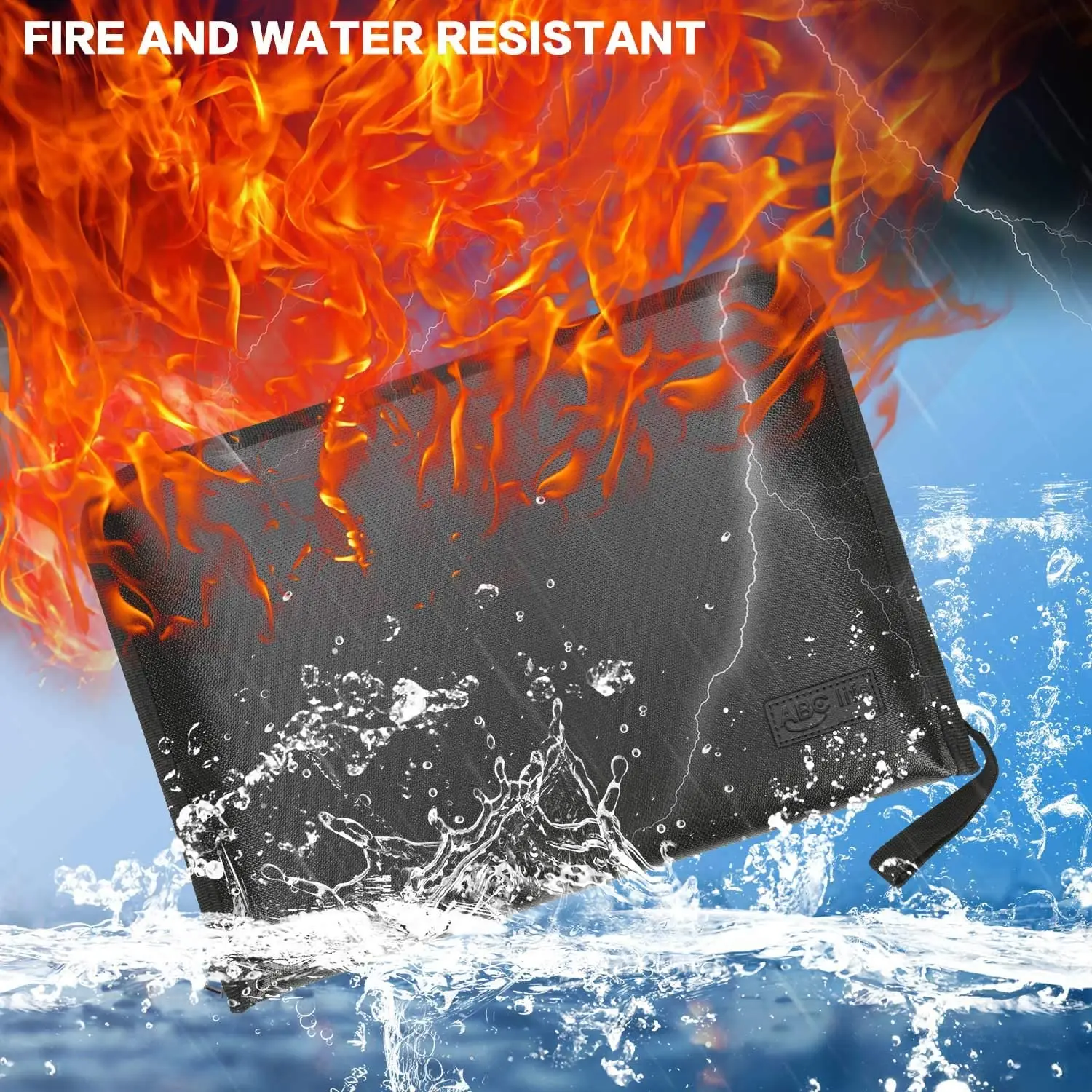 
24 Pockets Fireproof document package waterproof organ file bag fire resistant bag Expanding File Folder 