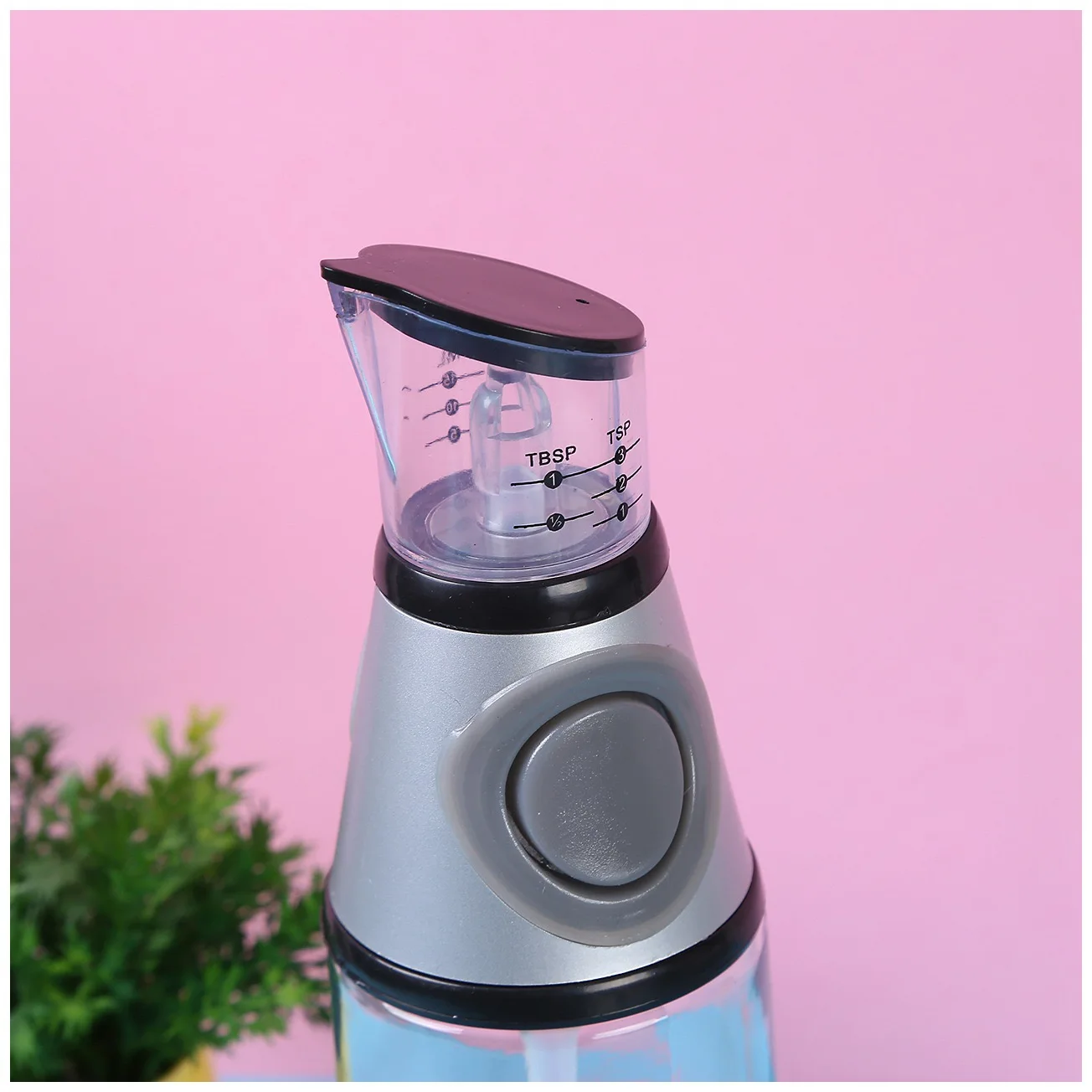 CN Warehouse 500ml/250ml Glass oil pot  measurable soy sauce and vinegar bottle household push-type seasoning bottle with scale