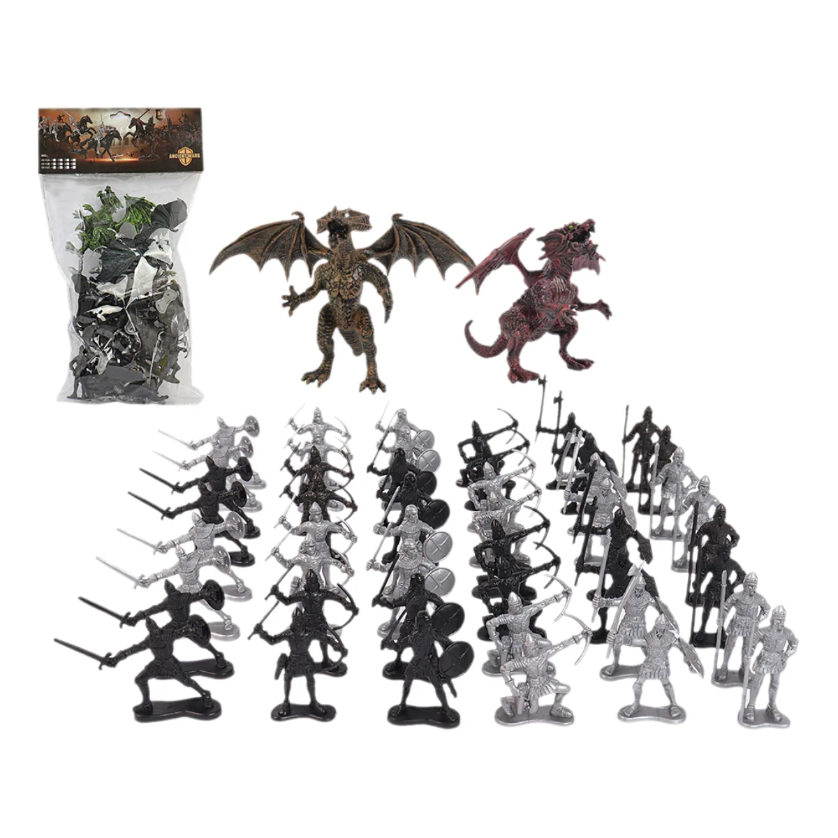 PP material Wholesale Ancient Soldier Personnel Carrier Set 50pcs Ancient Roman war game play-set for Simulated War play kids3+