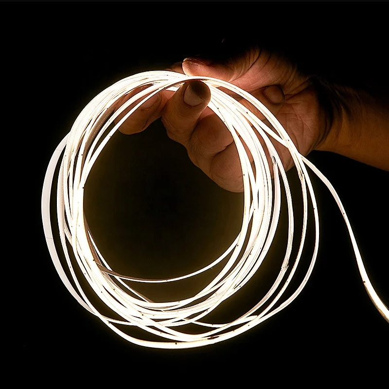 White Color Flexible 2200k - 10000k 1200lm-1650Lm / m  528leds / m COB LED Strips Light