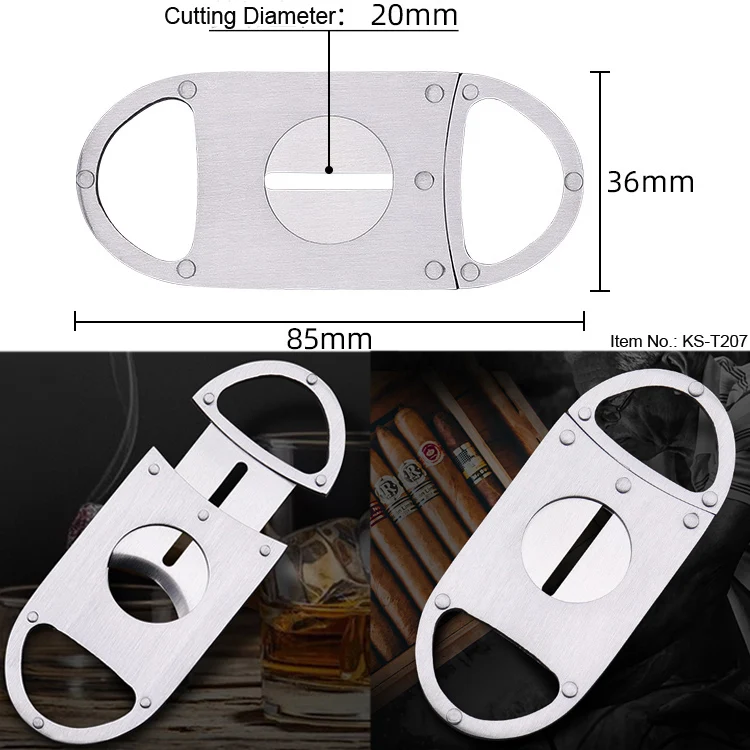 Metal Cheap Personalized Single Blade Sharp Cigar Accessories Cigar Cutting Scissor