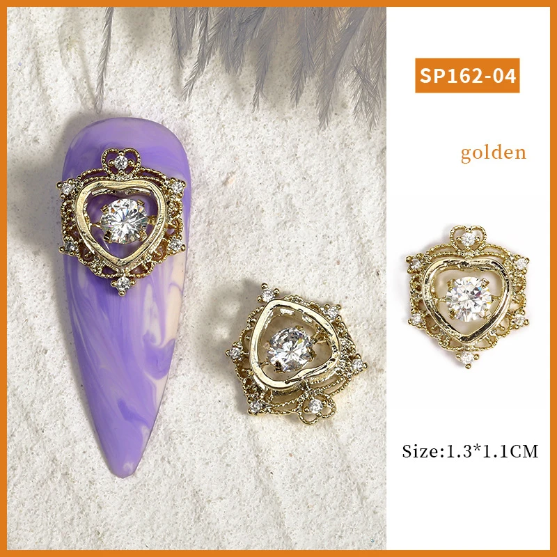 Light luxury manicure zircon diamond jewelry bull head super flash color retention nail drill stickers do not fade