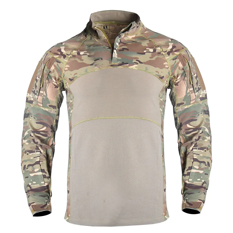Manufacturer wholesale CP training camouflage frog clothing long-sleeved frog clothing top without protective gear