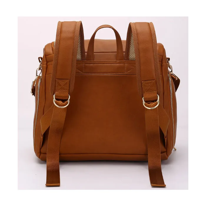 5 Piece PU Leather Diaper Bag with Bottle Warmer