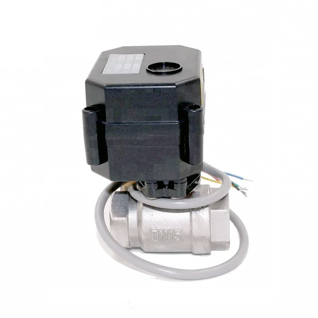 2 Way 12V   Ball Valve On Off Electric Motorized Water Flow Control Ball Valve