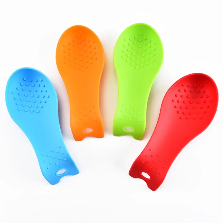 Heat Resistant Non-stick Pot Clip Silicone Spoon Rest Kitchen Cooking Utensils Rest Silicone Spoon Holder