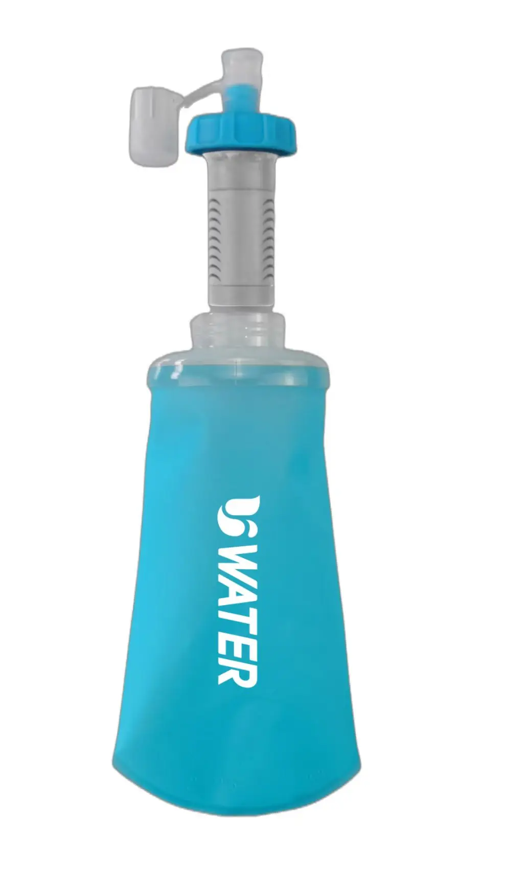 500ml TPU Soft drink bottle Foldable water bag flask Travel bottle Outdoor water filter straw