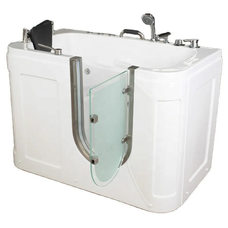 For Old and Disabled People with Door Walk in Tub Bath Shower Combo Bathtub for Disabled 1 Piece Acrylic Graphic Design Modern