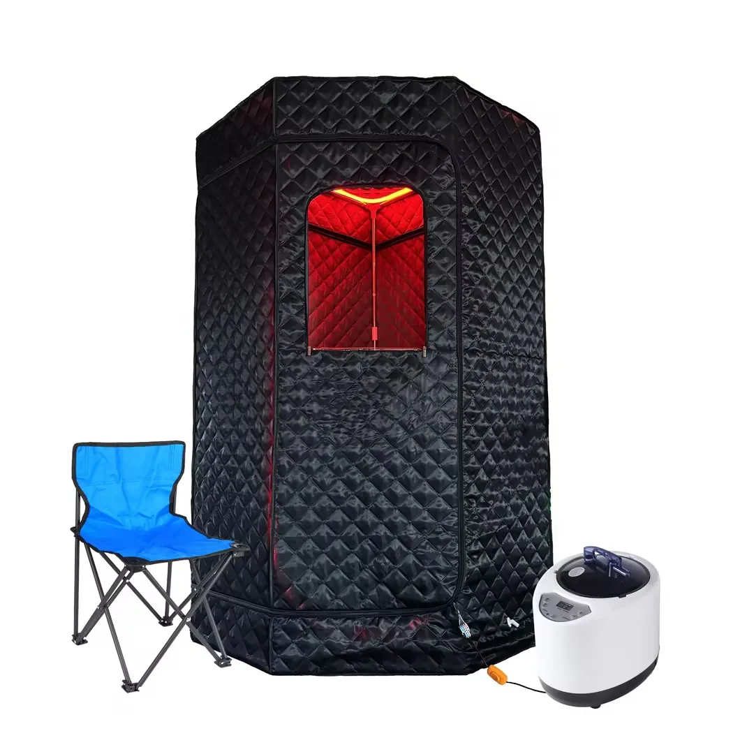 portable cold insertion package hot water therapy combination sauna tent and 4l Sauna stove with Led Light
