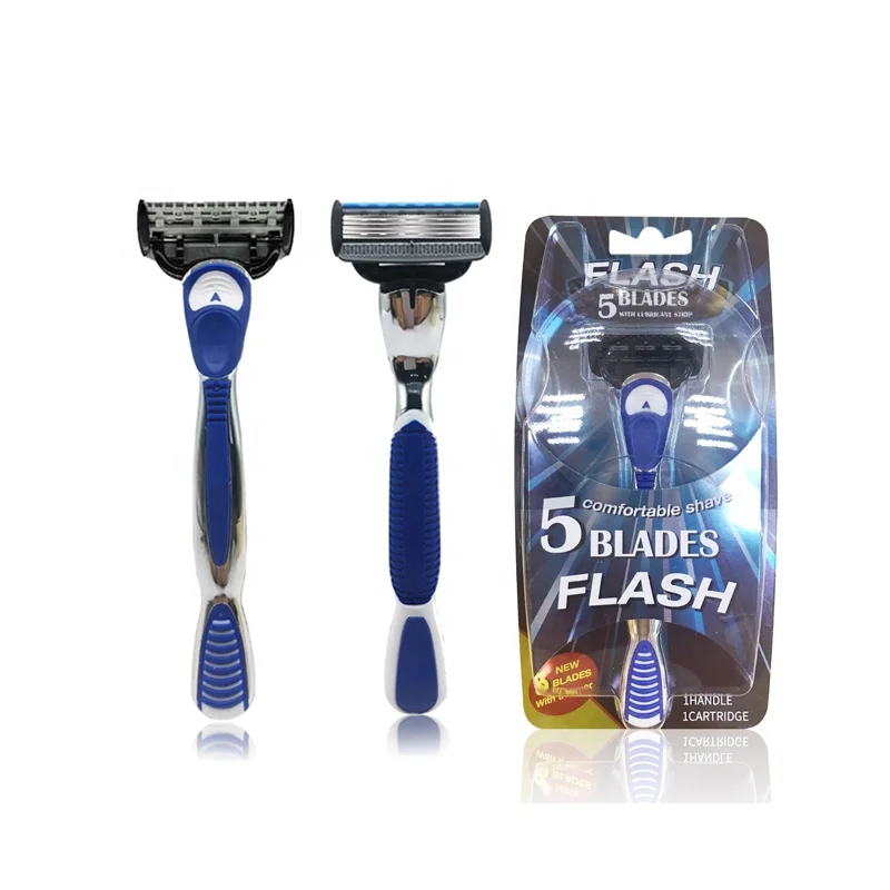 5 лезвий одноразовая бритва с лезвиями из нержавеющей стали Безопасная бритва для лица и тела Бикини для подмышек упаковка блистерная карта