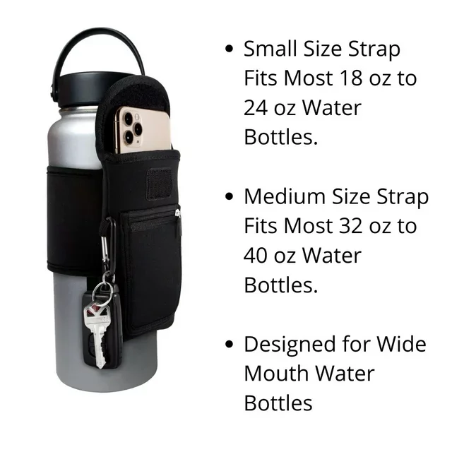 New Product Cell Phone Key Card Bag Neoprene Gym Water Bottle Pouch Water Bottle Holder For Running Walking