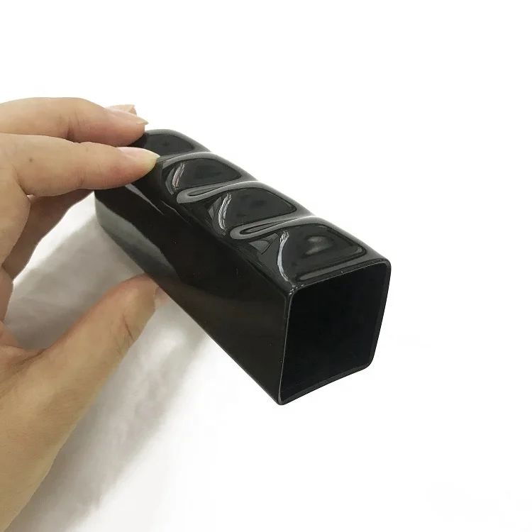 High quality black handle grips custom size square plastic end caps