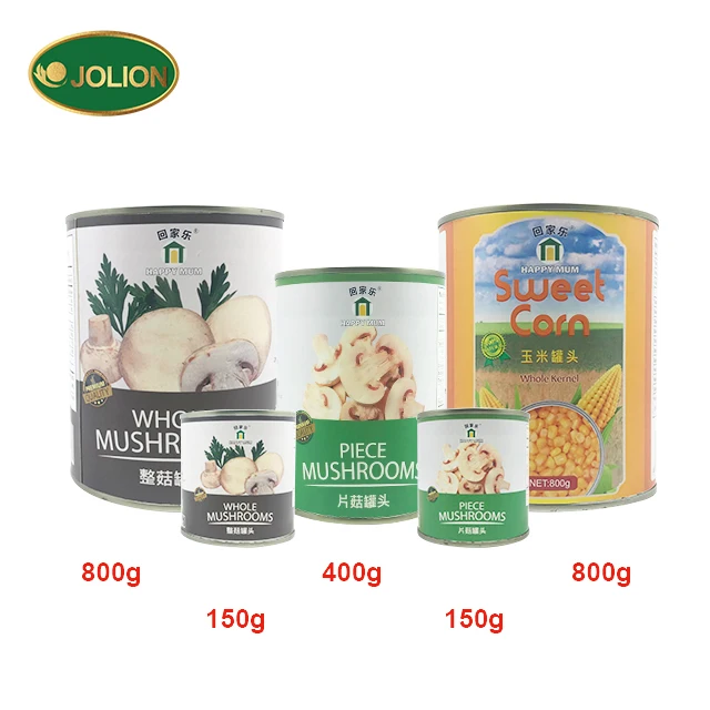 
Chinese Factory Fast Food 800g Canned White Mushroom Slice 