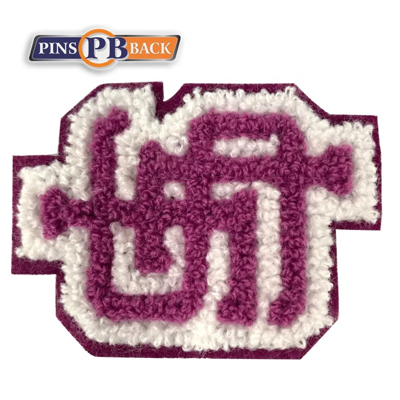 
Factory Directly Provide Sew on Customized Chenille Embroidered Sports Letter Patches for Garment 
