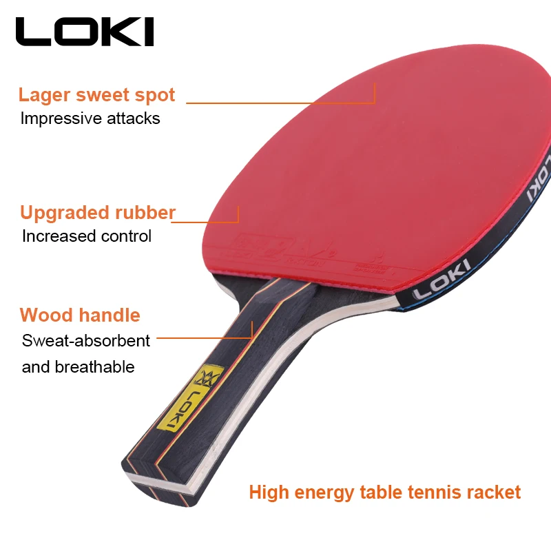 LOKI Ping Pong upgrade professional table tennis set with table tennis racket case hard