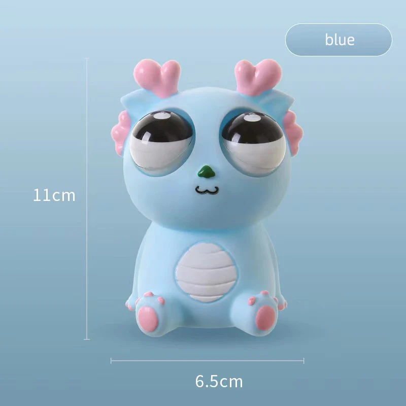 2024 New Fashion Creative Boom Dinosaur Toy Unisex Funny Dragon Year Rubber Eye Boom for Kids Aged 5 to 7 Years