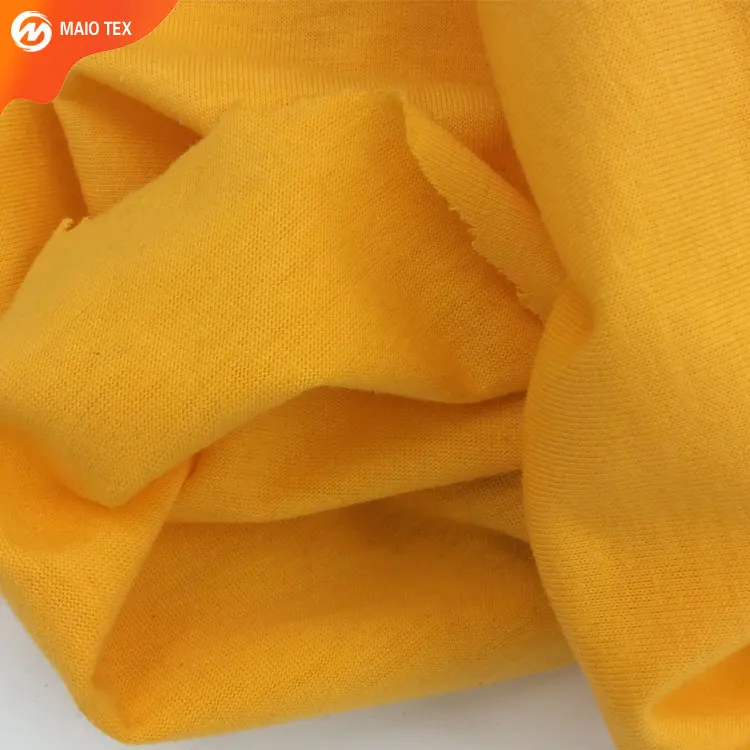 custom knit single jersey 32S cvc 60%cotton 40% polyester t-shirts fabric