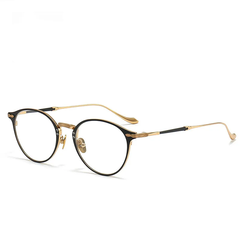 round pure beta titanium glasses frame optical eyewear frame brand designed MASTDU circular frame