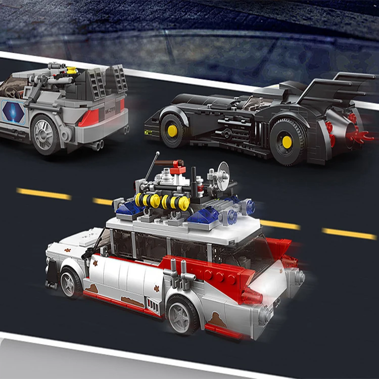 Ghost Buster ECTO 1 Building Kit for kids Educational Toy Ghostbusters Car Model Creator Building Blocks Toy Set