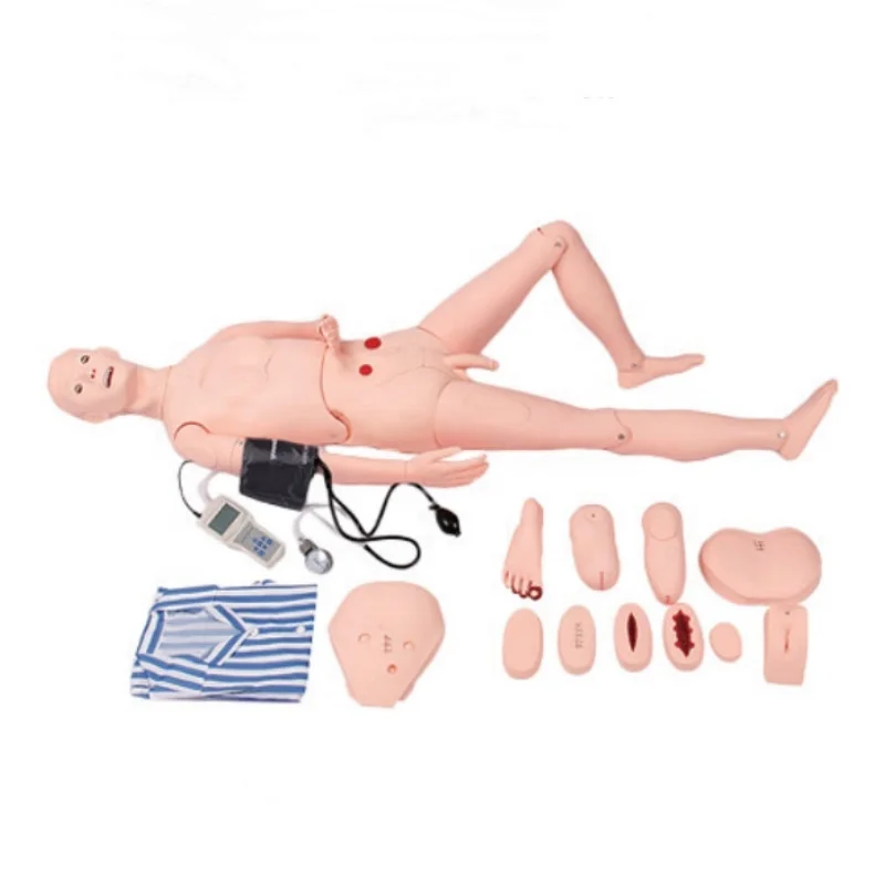 DARHMMY Advanced Medical Science Full-Function Nursing Male Manikin Includes Blood Pressure Measurement