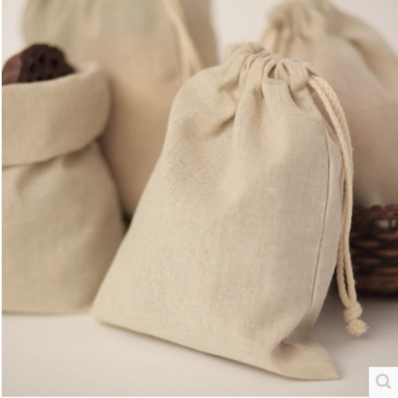 High quality cheap mini jute drawstring bag linen fabric pouch for jewelry gift accessories cosmetics storage and packaging