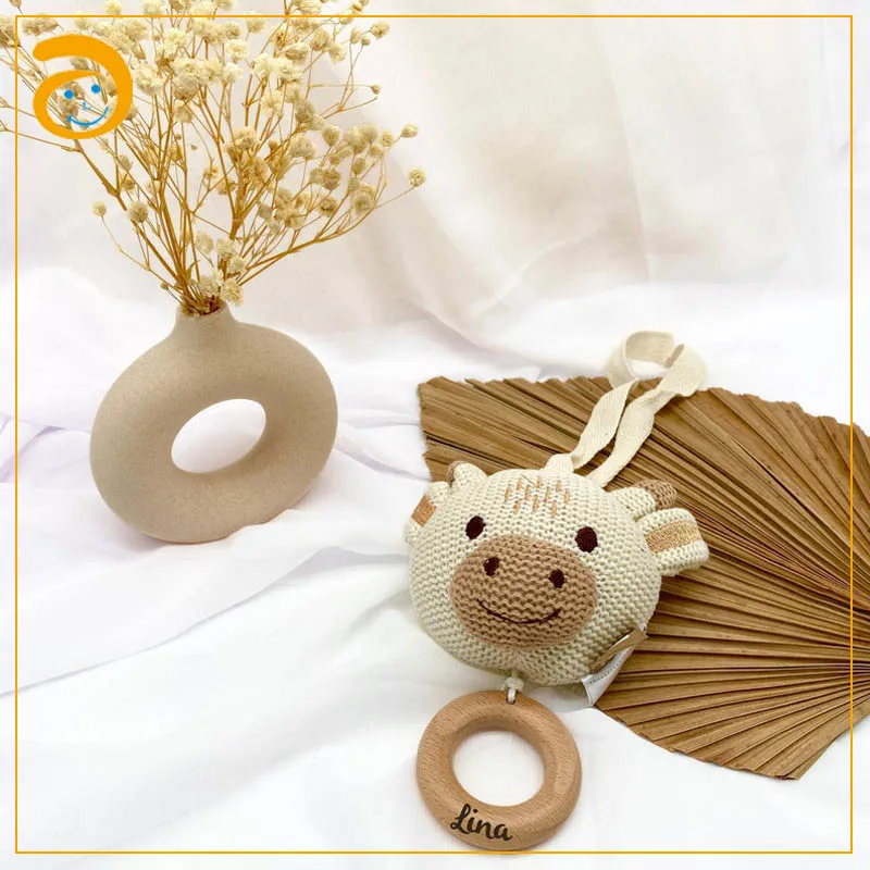 New Design Hanging Pendants Nursery Bedroom Fox Bear Music Box Tint Cribs Beds Bolster Decoration For Baby Kids Children Toy