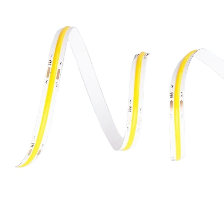 Waterproof IP20/IP65/IP67 CRI90 360Chips/m Flex COB LED Strip DC5V/12V/24V Multiple Colors No Dot Led Cob Strip Light