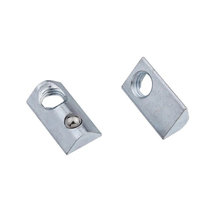 M6 M8 Factory price Connection Aluminium Profile Accessories Spring ball T Slot Nut Nut Fastener