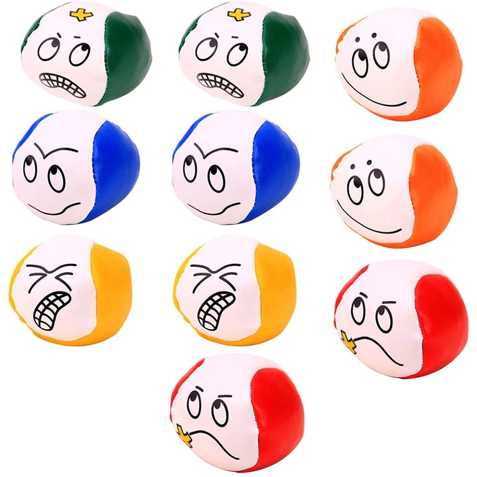 CHL Hot Selling Promotional 2 panels 4 panels 6 panels Customized Logo Printing Color Leather Juggling Balls Toy Set