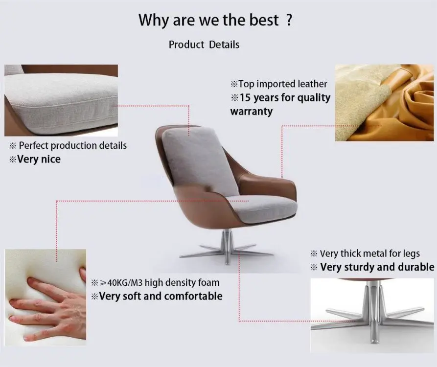 Factory wholesale Modern Swivel Metal Fiberglass Lazy Aviator Designer Wood Bedroom Office Chaise Lounge Chair