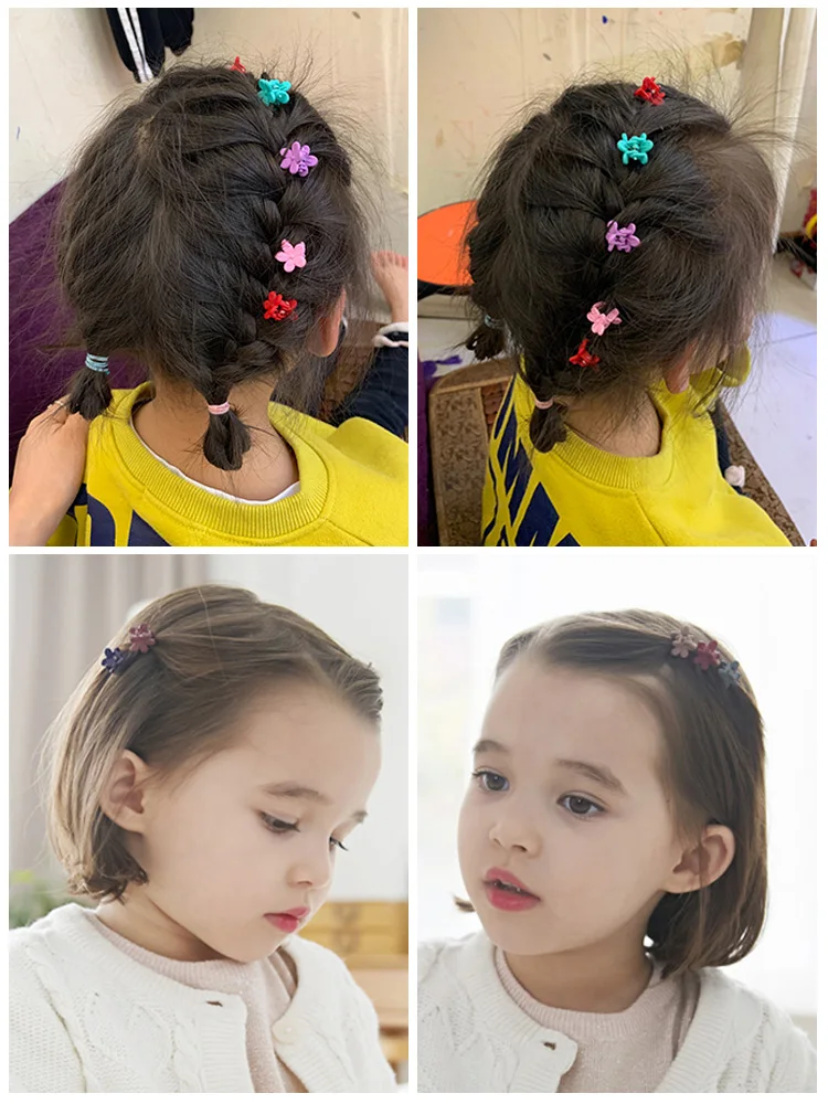 50/60/100 шт. в коробке многоцветный дизайн мини-зажим для волос девочек