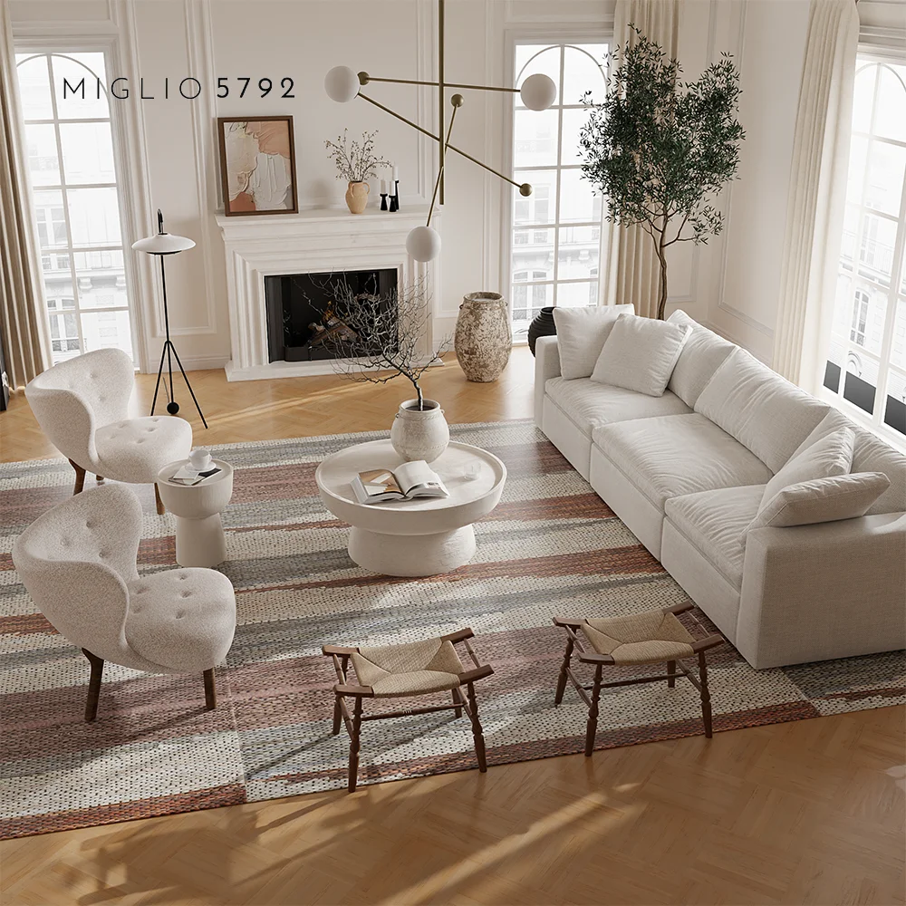 Cloud Modular Sectional Sofa Set Furniture Living Room Modern Couch Beds Can Be Combined into Chairs Coffee Tables Set for Sale