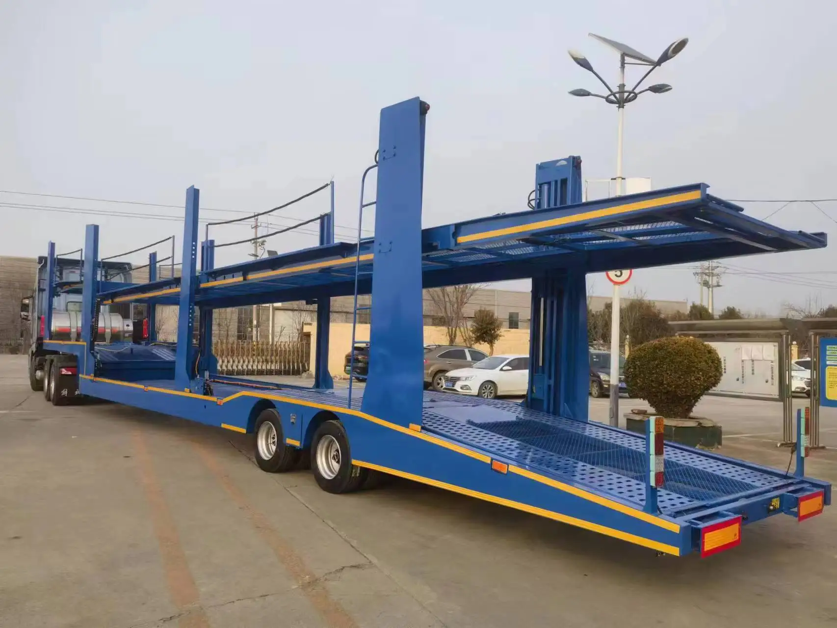 Factory 9 car truck and trailer vehicle transport semi trailers for sale