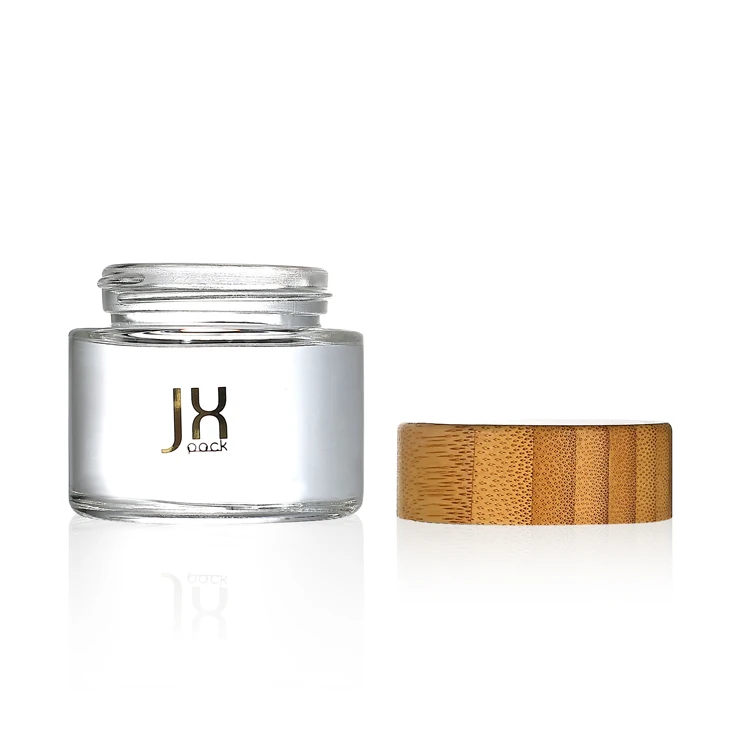 Custom Printed 90ml 110ml Food Child Resistant Storage Clear Cosmetic Smell Proof Glass Jar With Screw Top Lid