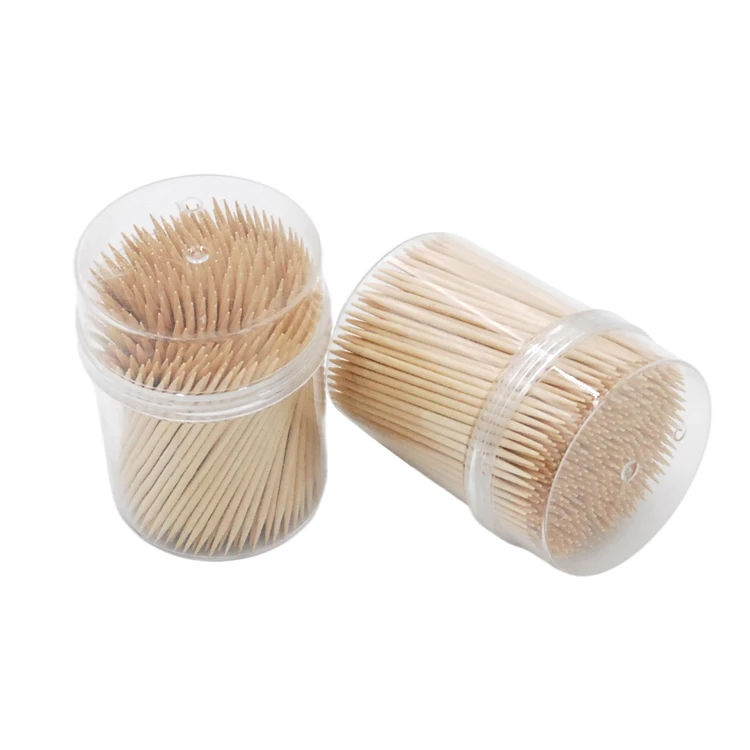 Most favorable price various color customizable wooden sanitary plastic bucket toothpicks
