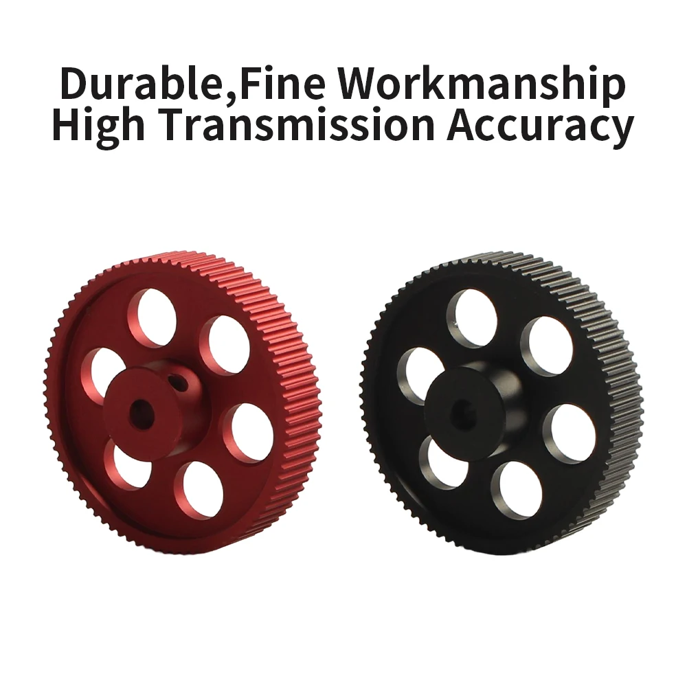 FYSETC 80 Teeth 2GT Synchronous Pulley Kit Black and Red for GT2 Synchronous belt width 9/10mm 80Teeth 80T Voron 2.4 3d Printer