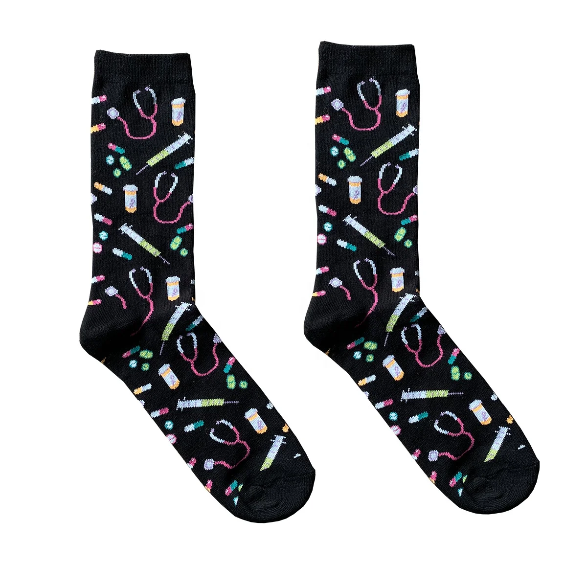 2020 Socks Manufacturer Custom Cotton medicated Men Socks,Women Cotton nurse Compression Custom Socks,Fashion Custom Crew Socks