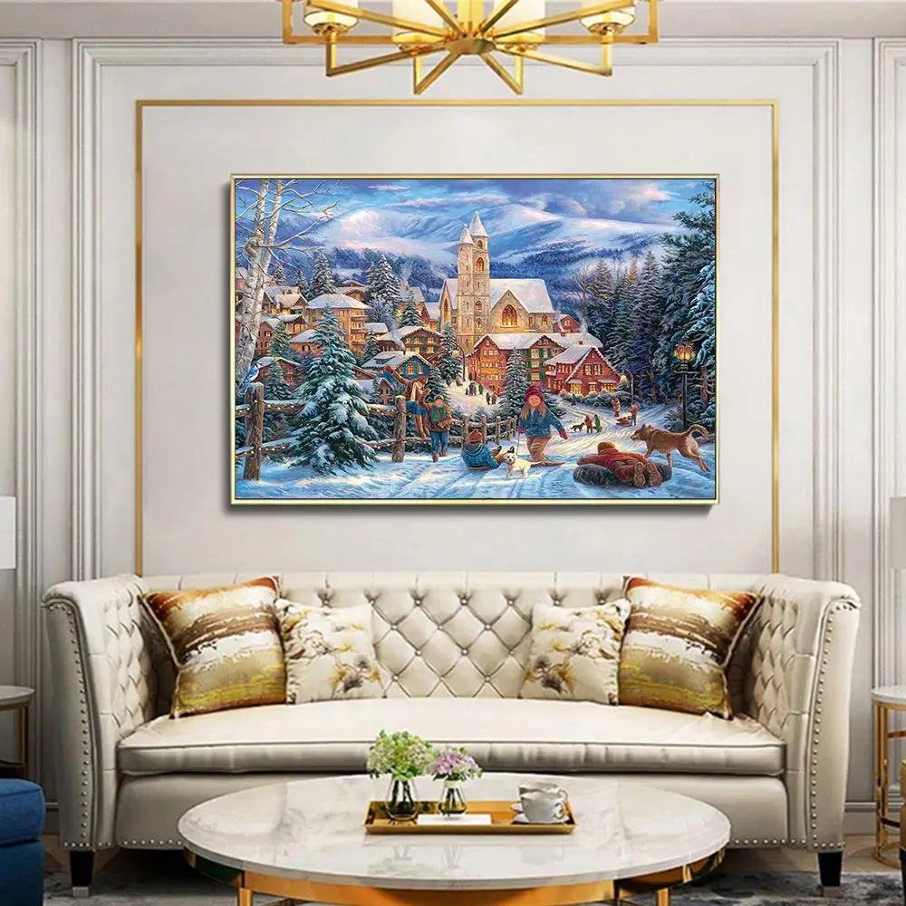 Cross Stitch Kits Embroidery DIY Needlework 11CT Stamped Kit and 14CT Counted Set for Home Decoration Patterns Cartoon NCMC134