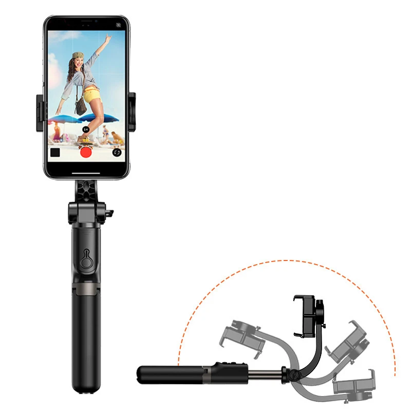 Замедленное движение ручной для Bluetooth Анти-встряхните телефон стабилизатор 3-осевой и портативный монопод с шарнирным замком видеосъемки Tiktok Live селфи штатив-Трипод