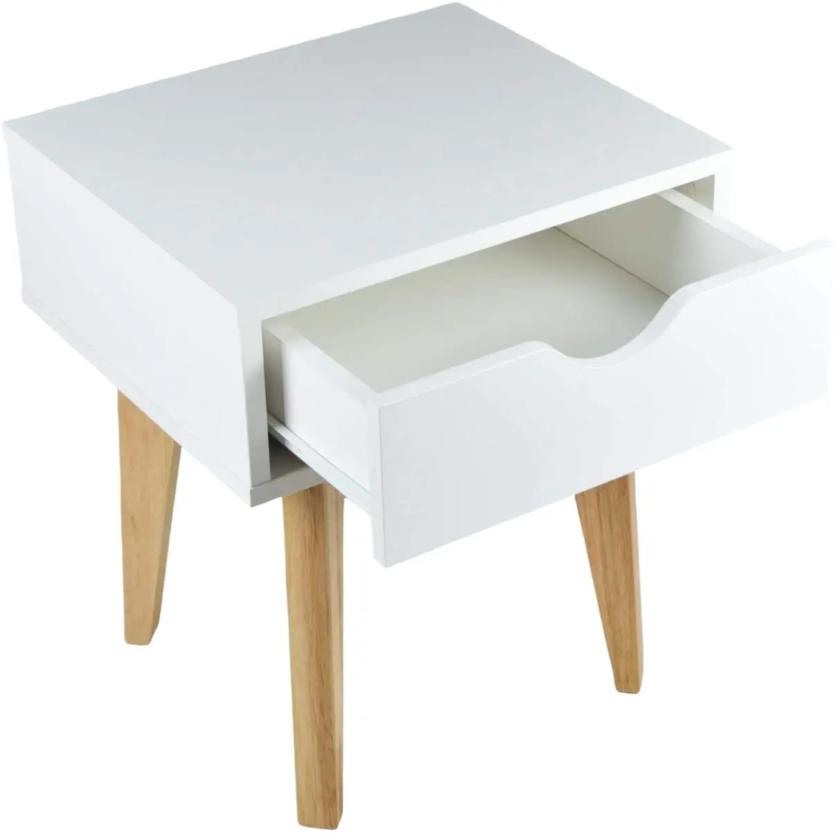 Medieval Modern Nightstand Nightstand - High quality wood - available in black and white natural wood