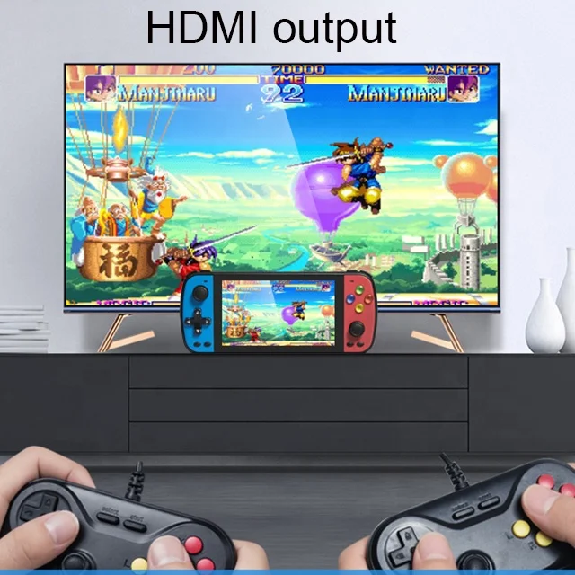  64Bit 5 дюймов IPS экран HD 10000 футболки с принтами на тему классических игр Портативный ретро видео Игровая приставка для handleld Game