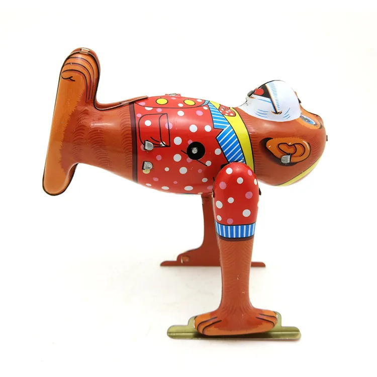 Tin Wind Up Toy Tumbling Monkey Hotel Room Decoration