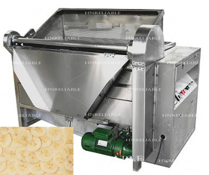 Semi-automatic banana chip production line banana chips slicing frying making packaging machine