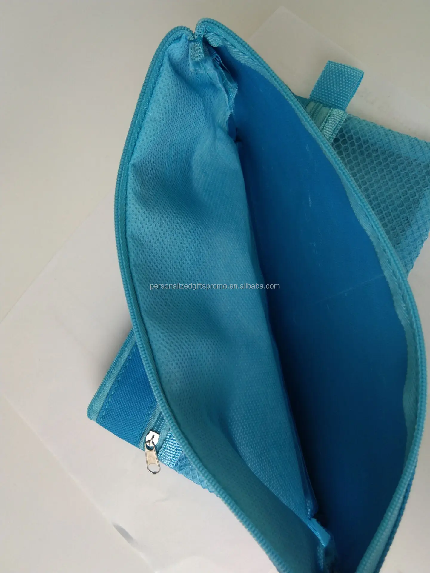 With a main pocket and a mesh pocket on front 2 Zipper Pocket Oxford Pen / Pencil Pouches/ Wallets/ Organizer Bags