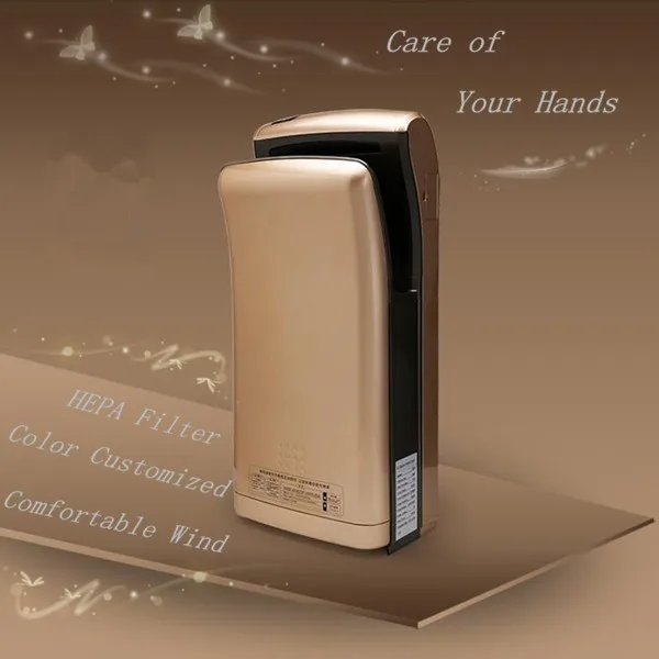 High Speed Air Blade Hand Dryer Gold