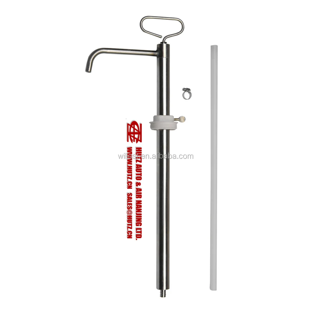 barrel chemical transfer pump HUTZ hand operated stainless steel lift drum pump ODP29SP03 manual suction oil pump