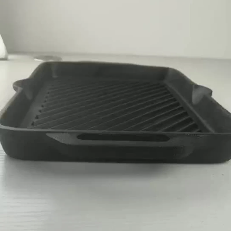 SJP100 Custom Restaurant Kitchen cast iron barbecue plate rectangle shape nonstick barbecue griddle plate