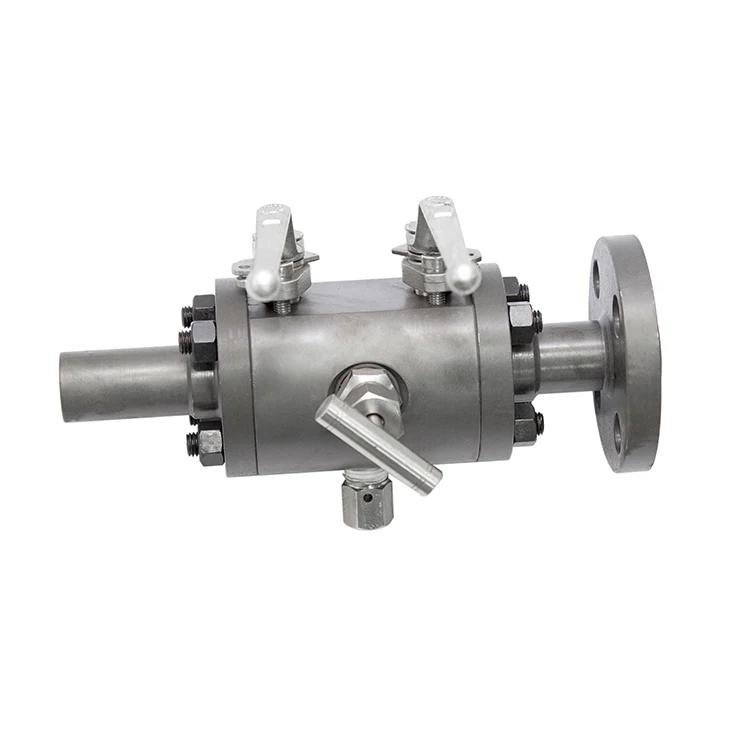 
DBB double ball forging low temperature three piece high pressure flange welding manual ball valve 